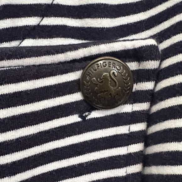 Tommy Hilfiger Striped Blazer with Button Accents - Picture 3 of 7